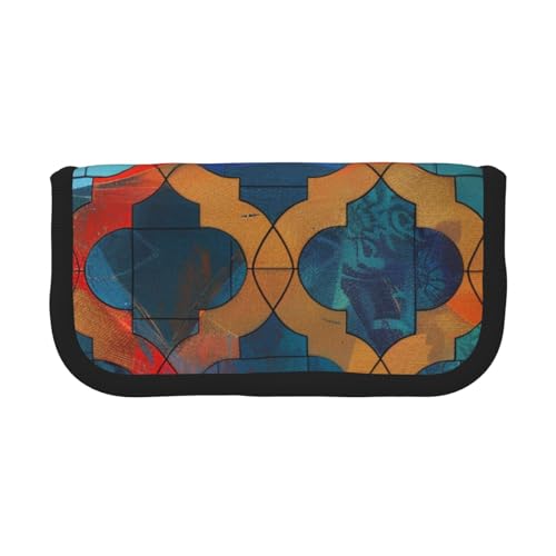 AQRJLPO Federmäppchen aus Segeltuch mit Musiknoten-Druck, für Jungen, Mädchen, Frauen, Kosmetik- und Schreibwaren-Organizer, Reißverschluss, Schreibtisch-Aufbewahrungstasche für Schule, Büro und von AQRJLPO