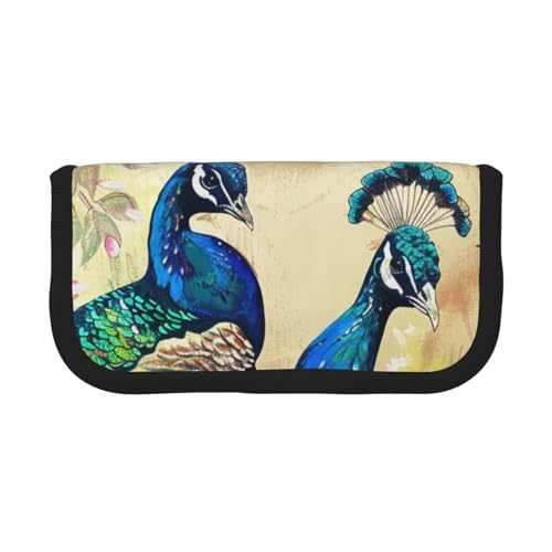 AQRJLPO Federmäppchen aus Segeltuch mit Schmetterlings-Aufdruck, für Jungen, Mädchen, Damen, Kosmetik- und Schreibwaren-Organizer, Reißverschluss, Schreibtisch-Aufbewahrungstasche für Schule, Büro und von AQRJLPO