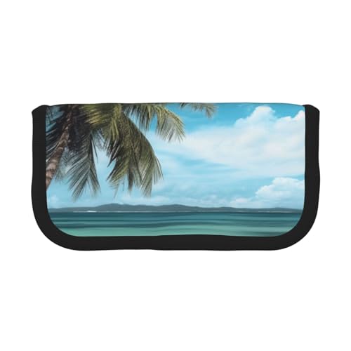 AQRJLPO Federmäppchen aus Segeltuch mit großem Punktemuster, für Jungen, Mädchen, Frauen, Kosmetik- und Schreibwaren-Organizer, Reißverschluss, Schreibtisch-Aufbewahrungstasche für Schule, Büro und von AQRJLPO