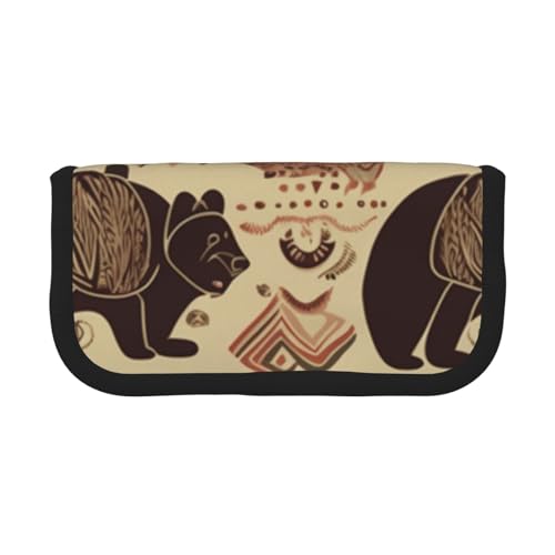 AQRJLPO Federmäppchen aus Segeltuch mit großem Punktemuster, für Jungen, Mädchen, Frauen, Kosmetik- und Schreibwaren-Organizer, Reißverschluss, Schreibtisch-Aufbewahrungstasche für Schule, Büro und von AQRJLPO