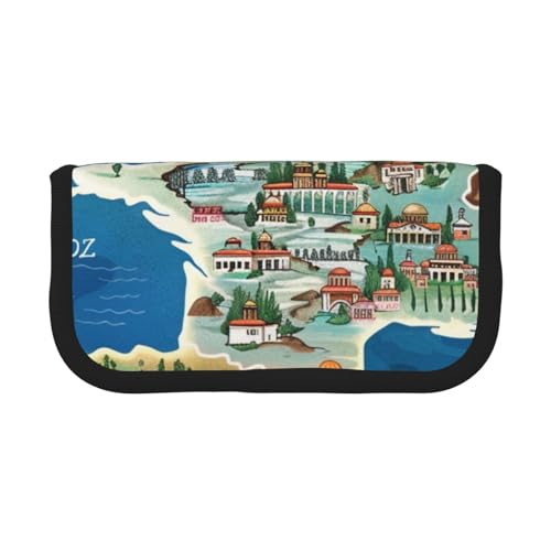 AQRJLPO Federmäppchen aus Segeltuch mit magischem Buchdruck, für Jungen, Mädchen, Damen, Kosmetik- und Schreibwaren-Organizer, Reißverschluss, Schreibtisch-Aufbewahrungstasche für Schule, Büro und von AQRJLPO