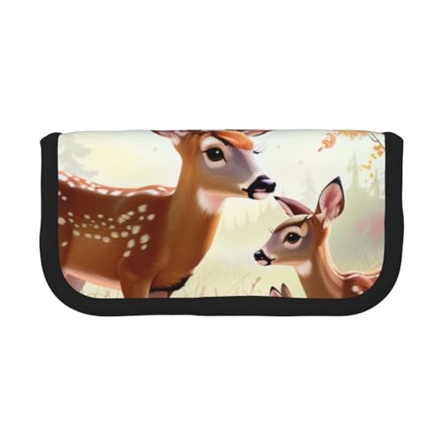 AQRJLPO Federmäppchen aus Segeltuch mit niedlichem Affen-Kunstdruck für Jungen, Mädchen, Frauen, Kosmetik- und Schreibwaren-Organizer, Reißverschluss-Schreibtisch-Aufbewahrungstasche für Schule, Büro von AQRJLPO