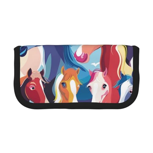 AQRJLPO Federmäppchen aus Segeltuch mit niedlichem Affen-Kunstdruck für Jungen, Mädchen, Frauen, Kosmetik- und Schreibwaren-Organizer, Reißverschluss-Schreibtisch-Aufbewahrungstasche für Schule, Büro von AQRJLPO