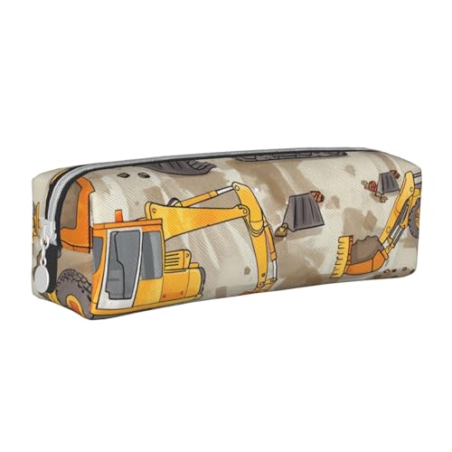 AQRJLPO Federmäppchen aus bedrucktem Leder, einfaches Federmäppchen, niedliches Federmäppchen, Stifteetui, Schule, Schreibwaren, Organizer, Make-up-Tasche für Jungen, Mädchen, Studenten, weiß von AQRJLPO