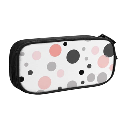 AQRJLPO Federmäppchen für Jungen und Mädchen, modernes Punktemuster, großes Fassungsvermögen, Büro, Schule, Studenten, Schreibwaren-Tasche, Stifthalter mit 2 Fächern, Schwarz, Schwarz , Einheitsgröße AQRJLPO Federmäppchen für Jungen und Mädchen, modernes Punktemuster, großes Fassungsvermögen, Büro, Schule, Studenten, Schreibwaren-Tasche, Stifthalter mit 2 Fächern, Schwarz, Schwarz , Einheitsgröße von AQRJLPO