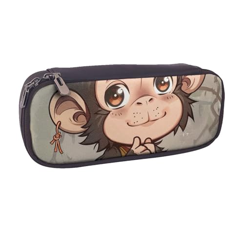 AQRJLPO Federmäppchen mit Affen-Kunstdrucken, Leder-Federmäppchen, niedliches Stifteetui, Reise-Make-up-Tasche, Schreibwaren-Geschenk für Studenten, Mädchen, Jungen, Frauen, Schwarz , Einheitsgröße AQRJLPO Federmäppchen mit Affen-Kunstdrucken, Leder-Federmäppchen, niedliches Stifteetui, Reise-Make-up-Tasche, Schreibwaren-Geschenk für Studenten, Mädchen, Jungen, Frauen, Schwarz , Einheitsgröße von AQRJLPO