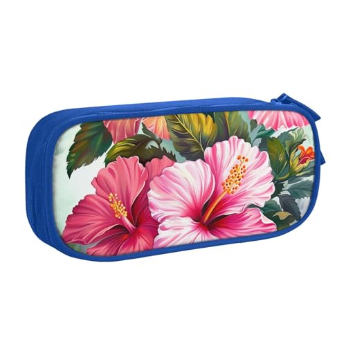 AQRJLPO Federmäppchen mit Hibiskusblumen, Kunstdrucke, für Jungen und Mädchen, großes Fassungsvermögen, Büro, Schule, Studenten, Schreibwaren-Tasche, Stifthalter mit 2 Fächern, Schwarz, blau AQRJLPO Federmäppchen mit Hibiskusblumen, Kunstdrucke, für Jungen und Mädchen, großes Fassungsvermögen, Büro, Schule, Studenten, Schreibwaren-Tasche, Stifthalter mit 2 Fächern, Schwarz, blau von AQRJLPO