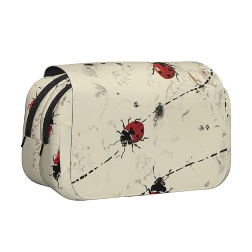 AQRJLPO Federmäppchen mit Strand-Maui-Hawaii-Sonnenuntergang, Meereswellen, Wolken, doppellagig, Flip-Bleistifttasche, Stift-Organizer, Make-up-Tasche für Schule, Reisen und Arbeit, Kunstdruck mit von AQRJLPO