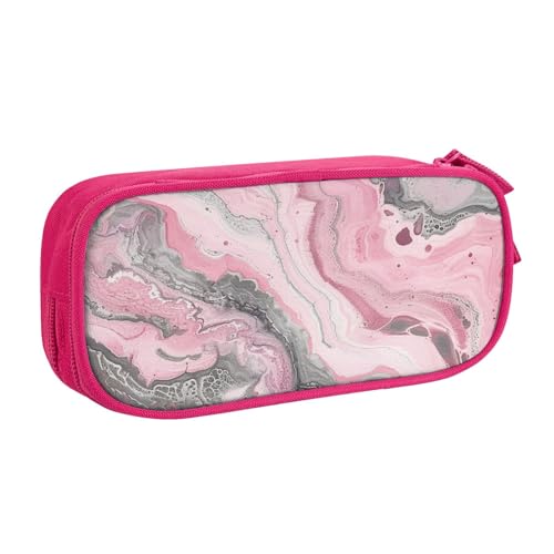 AQRJLPO Federmäppchen mit abstrakter Tinte, Marmor, Grau, künstlerische Drucke, für Jungen und Mädchen, großes Fassungsvermögen, Büro, Schule, Studenten, Schreibwaren-Tasche, Stifthalter mit 2 Fächern von AQRJLPO