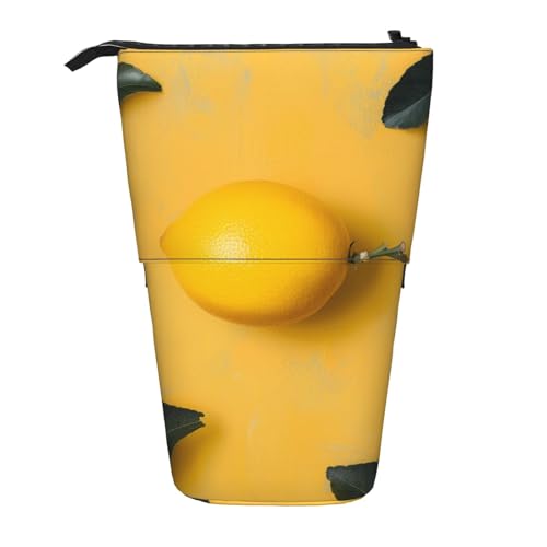 AQRJLPO Federmäppchen mit gelbem Zitronen-Kunstdruck, erweiterbar, für Reisen, Schreibwaren und Make-up-Tasche, Schreibtisch-Aufbewahrungsbox für Schule, Büro, Reisen, Schwarz , Einheitsgröße AQRJLPO Federmäppchen mit gelbem Zitronen-Kunstdruck, erweiterbar, für Reisen, Schreibwaren und Make-up-Tasche, Schreibtisch-Aufbewahrungsbox für Schule, Büro, Reisen, Schwarz , Einheitsgröße von AQRJLPO