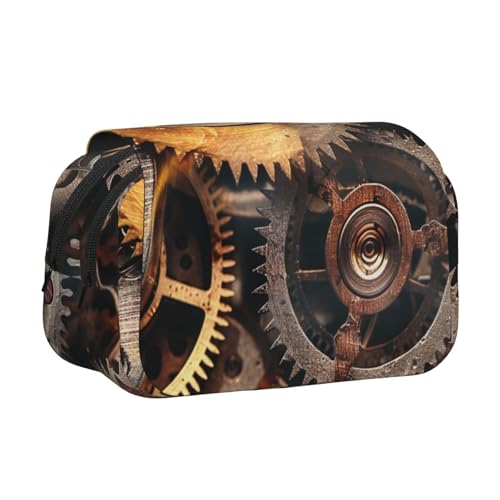 AQRJLPO Federmäppchen mit niedlichem Affen-Kunstdruck, doppellagig, Flip-Bleistifttasche, Stift-Organizer, Make-up-Tasche für Schule, Reisen und Arbeit, Coole Steampunk-Getriebe, Einheitsgröße AQRJLPO Federmäppchen mit niedlichem Affen-Kunstdruck, doppellagig, Flip-Bleistifttasche, Stift-Organizer, Make-up-Tasche für Schule, Reisen und Arbeit, Coole Steampunk-Getriebe, Einheitsgröße von AQRJLPO