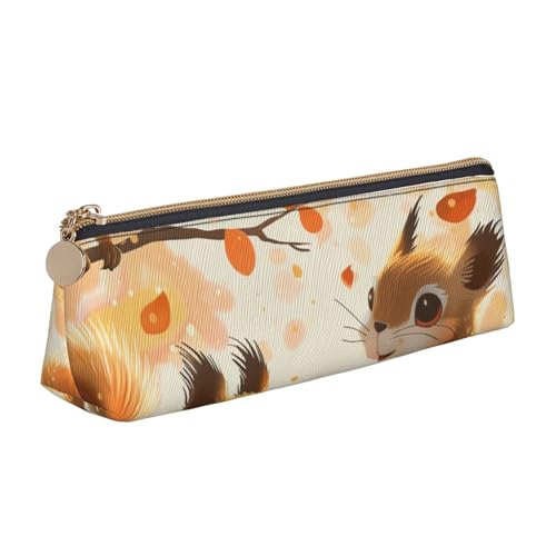 AQRJLPO Federmäppchen mit niedlichem Eichhörnchen-Motiv, niedliches Leder-Federmäppchen, Federmäppchen, Schulbedarf-Organizer, Make-up-Tasche für Jungen, Mädchen, Studenten, weiß, Einheitsgröße AQRJLPO Federmäppchen mit niedlichem Eichhörnchen-Motiv, niedliches Leder-Federmäppchen, Federmäppchen, Schulbedarf-Organizer, Make-up-Tasche für Jungen, Mädchen, Studenten, weiß, Einheitsgröße von AQRJLPO