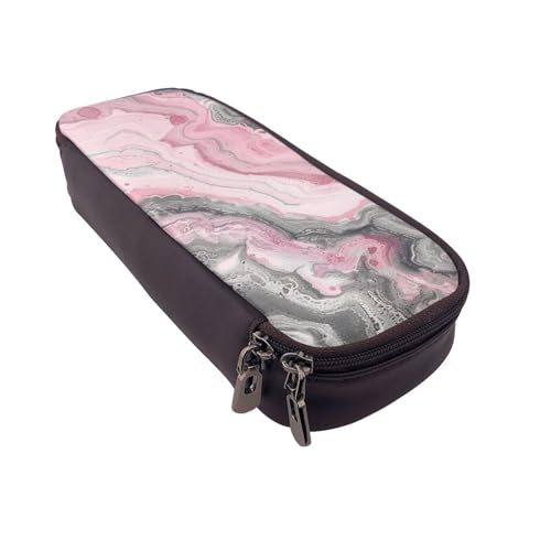 AQRJLPO Federmäppchen und Kosmetik-Organizer-Tasche mit Reißverschluss, wasserdicht, für Schule, Reisen, Make-up, Schreibwaren, Geschenk für Studenten, Frauen, Schwarz , Einheitsgröße, Schulranzen von AQRJLPO