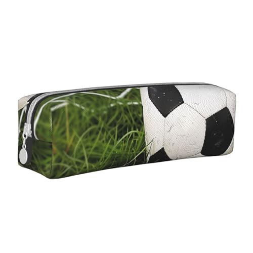 AQRJLPO Grünes Gras, bedrucktes Leder-Federmäppchen, niedliches Federmäppchen, Federmäppchen, Schulbedarf-Organizer, Make-up-Tasche für Jungen, Mädchen, Studenten, weiß, Einheitsgröße, Schulranzen von AQRJLPO