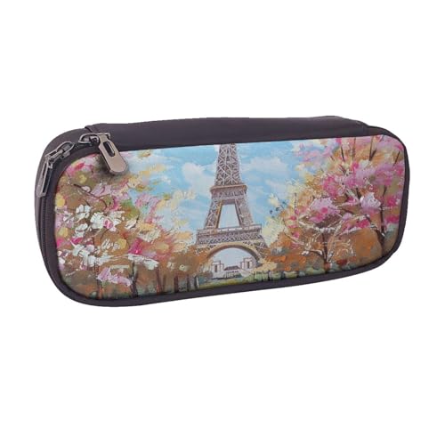 AQRJLPO Schönes Federmäppchen aus Leder, Motiv: Turm Paris Drucke, niedliches Stifteetui, Reise-Make-up-Tasche, Schreibwaren-Geschenk für Studenten, Mädchen, Jungen, Frauen, Schwarz , Einheitsgröße AQRJLPO Schönes Federmäppchen aus Leder, Motiv: Turm Paris Drucke, niedliches Stifteetui, Reise-Make-up-Tasche, Schreibwaren-Geschenk für Studenten, Mädchen, Jungen, Frauen, Schwarz , Einheitsgröße von AQRJLPO