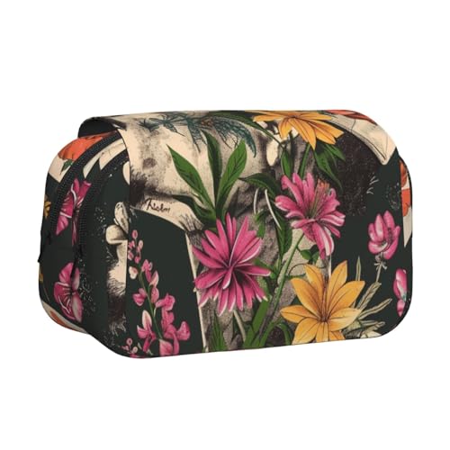 AQRJLPO Walrus Kunstdruck-Federmäppchen, doppellagig, Flip-Bleistifttasche, Stift-Organizer, Make-up-Tasche für Schule, Reisen und Arbeit, Thug Life Blumen, Einheitsgröße, Schulranzen AQRJLPO Walrus Kunstdruck-Federmäppchen, doppellagig, Flip-Bleistifttasche, Stift-Organizer, Make-up-Tasche für Schule, Reisen und Arbeit, Thug Life Blumen, Einheitsgröße, Schulranzen von AQRJLPO