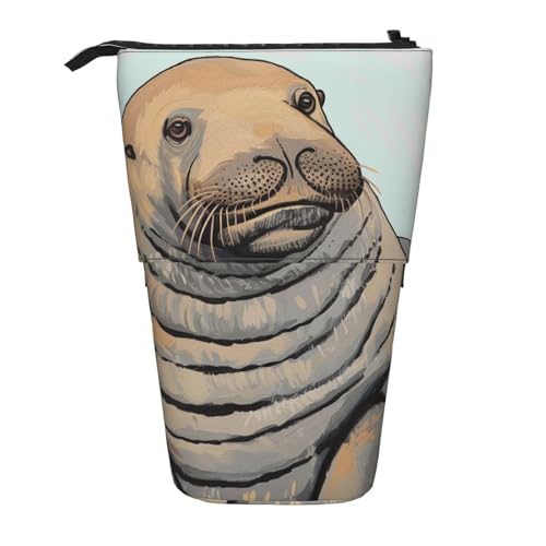 AQRJLPO Walrus Kunstdruck-Federmäppchen, erweiterbar, für Reisen, Schreibwaren und Make-up-Tasche, Schreibtisch-Aufbewahrungsbox für Schule, Büro, Reisen, Schwarz , Einheitsgröße, Schulranzen AQRJLPO Walrus Kunstdruck-Federmäppchen, erweiterbar, für Reisen, Schreibwaren und Make-up-Tasche, Schreibtisch-Aufbewahrungsbox für Schule, Büro, Reisen, Schwarz , Einheitsgröße, Schulranzen von AQRJLPO