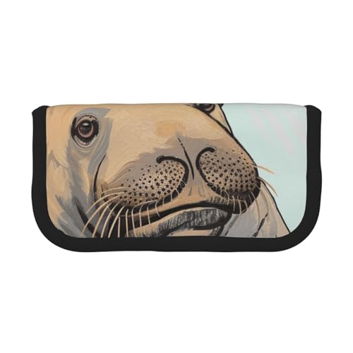 AQRJLPO Walrus Kunstdruck-Federmäppchen aus Segeltuch für Jungen, Mädchen, Frauen, Kosmetik- und Schreibwaren-Organizer, Reißverschluss, Schreibtisch-Aufbewahrungstasche für Schule, Büro und Reisen AQRJLPO Walrus Kunstdruck-Federmäppchen aus Segeltuch für Jungen, Mädchen, Frauen, Kosmetik- und Schreibwaren-Organizer, Reißverschluss, Schreibtisch-Aufbewahrungstasche für Schule, Büro und Reisen von AQRJLPO