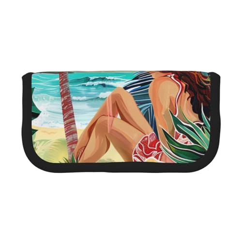 AQRJLPO Walrus Kunstdruck-Federmäppchen aus Segeltuch für Jungen, Mädchen, Frauen, Kosmetik- und Schreibwaren-Organizer, Reißverschluss, Schreibtisch-Aufbewahrungstasche für Schule, Büro und Reisen von AQRJLPO