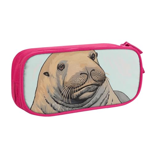 AQRJLPO Walrus Kunstdruck-Federmäppchen für Jungen und Mädchen, großes Fassungsvermögen, Büro, Schule, Studenten, Schreibwaren-Tasche, Stifthalter mit 2 Fächern, Schwarz, rose, Einheitsgröße AQRJLPO Walrus Kunstdruck-Federmäppchen für Jungen und Mädchen, großes Fassungsvermögen, Büro, Schule, Studenten, Schreibwaren-Tasche, Stifthalter mit 2 Fächern, Schwarz, rose, Einheitsgröße von AQRJLPO