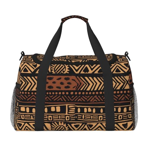 Afrikanische Schlammtuch, Tribal 1 bedruckte Reisetasche für Männer und Frauen, Wochenend-Reise-Organizer für Sport, Outdoor, Fitnessstudio und Angeln, Schwarz , Einheitsgröße, Reisetasche Afrikanische Schlammtuch, Tribal 1 bedruckte Reisetasche für Männer und Frauen, Wochenend-Reise-Organizer für Sport, Outdoor, Fitnessstudio und Angeln, Schwarz , Einheitsgröße, Reisetasche von AQRJLPO