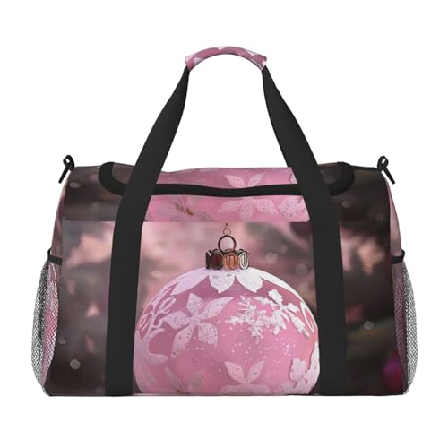 Schöne Reisetasche mit Weihnachtsball-Aufdruck für Männer und Frauen, Wochenend-Reise-Organizer für Sport, Outdoor, Fitnessstudio und Angeln, Schwarz , Einheitsgröße, Reisetasche Schöne Reisetasche mit Weihnachtsball-Aufdruck für Männer und Frauen, Wochenend-Reise-Organizer für Sport, Outdoor, Fitnessstudio und Angeln, Schwarz , Einheitsgröße, Reisetasche von AQRJLPO