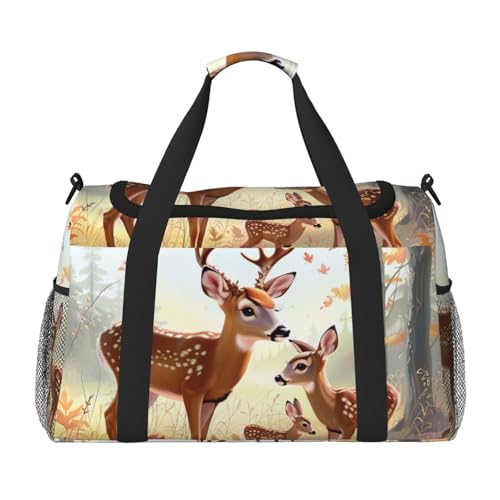 Süße bedruckte Reisetasche für Männer und Frauen, Wochenend-Reise-Organizer für Sport, Outdoor, Fitnessstudio und Angeln, Schwarz , Einheitsgröße, Reisetasche Süße bedruckte Reisetasche für Männer und Frauen, Wochenend-Reise-Organizer für Sport, Outdoor, Fitnessstudio und Angeln, Schwarz , Einheitsgröße, Reisetasche von AQRJLPO