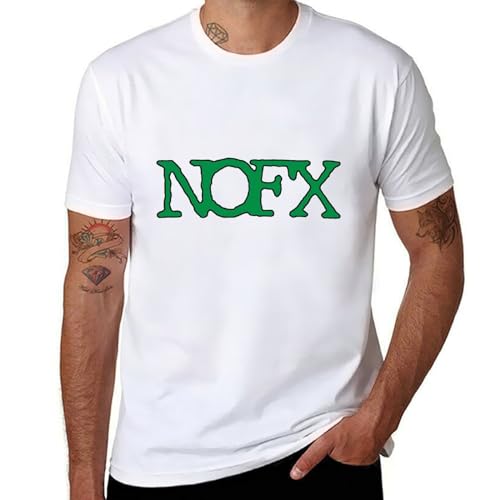 NOFX Herren-T-Shirt, Baumwolle, kurzärmelig, Rundhalsausschnitt, weiches T-Shirt für Fans, Weiß, XXL NOFX Herren-T-Shirt, Baumwolle, kurzärmelig, Rundhalsausschnitt, weiches T-Shirt für Fans, Weiß, XXL von AQSWPUWD