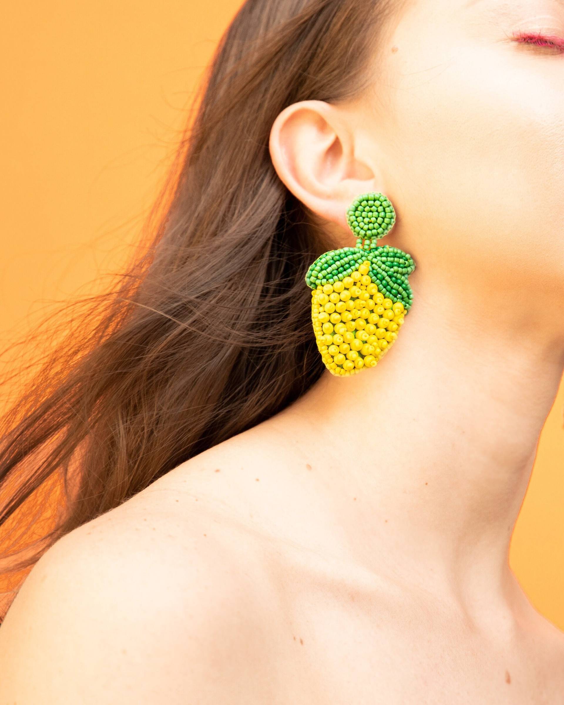 Zitronen Tropfen Ohrringe | Sommer Accessoires Handgefertigte Statement Obst Tropisch Zitronen Tropfen Ohrringe | Sommer Accessoires Handgefertigte Statement Obst Tropisch von AQUAMALA