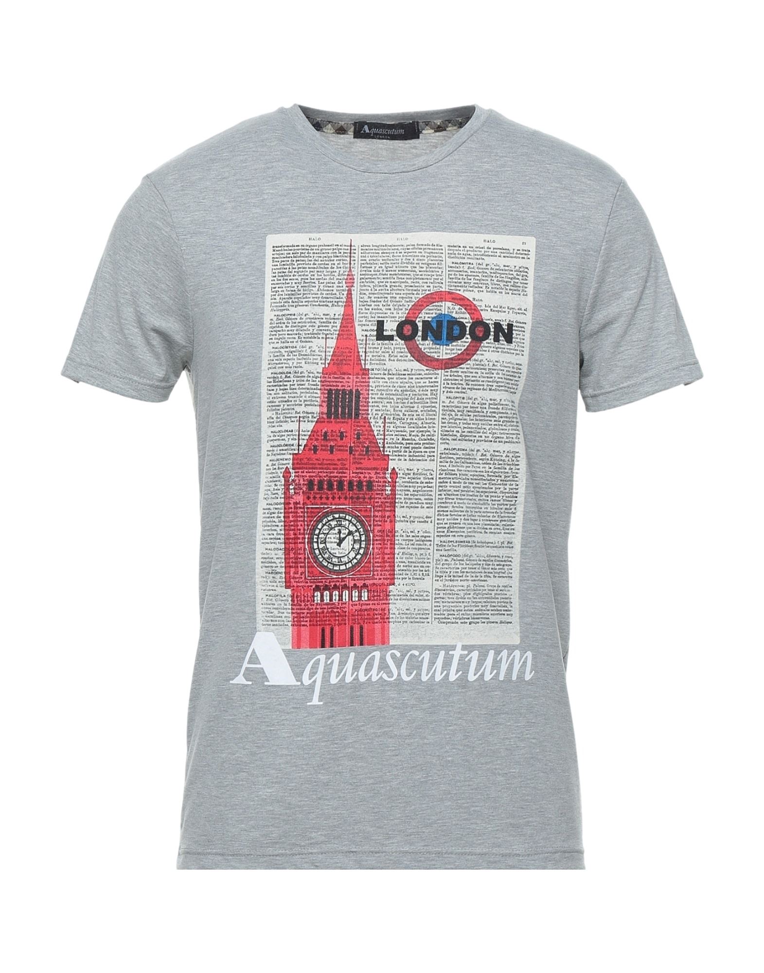 AQUASCUTUM T-shirts Herren Hellgrau von AQUASCUTUM