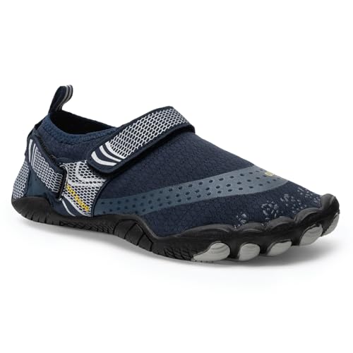 AQUASTIC Aqua Wasserschuhe für Erwachsene mit Rutschfester, strapazierfähiger Sohle und weicher Eva-Schaumstoff-Einlegesohle 3mm Graphit Schnorcheln Strand Aqua Pool - 41 EU von AQUASTIC