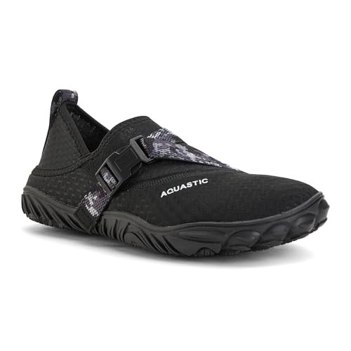 AQUASTIC Gatun Herren Barfuß-Wasserschuhe Schwarz - Anti-Rutsch für Strand, SUP, schnell trocknend, leicht, Eva-Dämpfung, stabil, komfortabel, Schutz vor Steinen und Sand AQUASTIC Gatun Herren Barfuß-Wasserschuhe Schwarz - Anti-Rutsch für Strand, SUP, schnell trocknend, leicht, Eva-Dämpfung, stabil, komfortabel, Schutz vor Steinen und Sand von AQUASTIC
