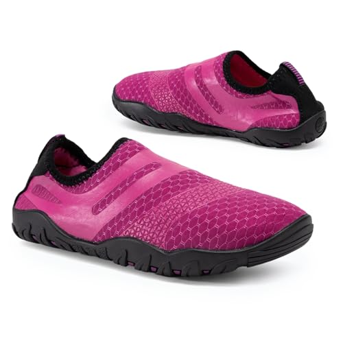 AQUASTIC Lorne Slip-on Meerschuhe Erwachsene Größe 36 EU mit Rutschfester, strapazierfähiger Gummisohle und weicher Eva-Schaumstoff-Einlegesohle Pink Schnorchel Aqua Schuhe Ideal für den Strand von AQUASTIC