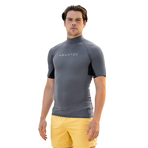 AQUATEC Rash Guard für Herren | Kurz- oder Langarm (Kurzarm, XL) von AQUATEC