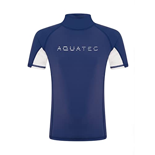 AQUATEC Rashguard Kinder [Kinder Schwimmweste] - Langarm- und Kurzarm-Optionen (Kurzarm, 13-14 Jahre) von AQUATEC