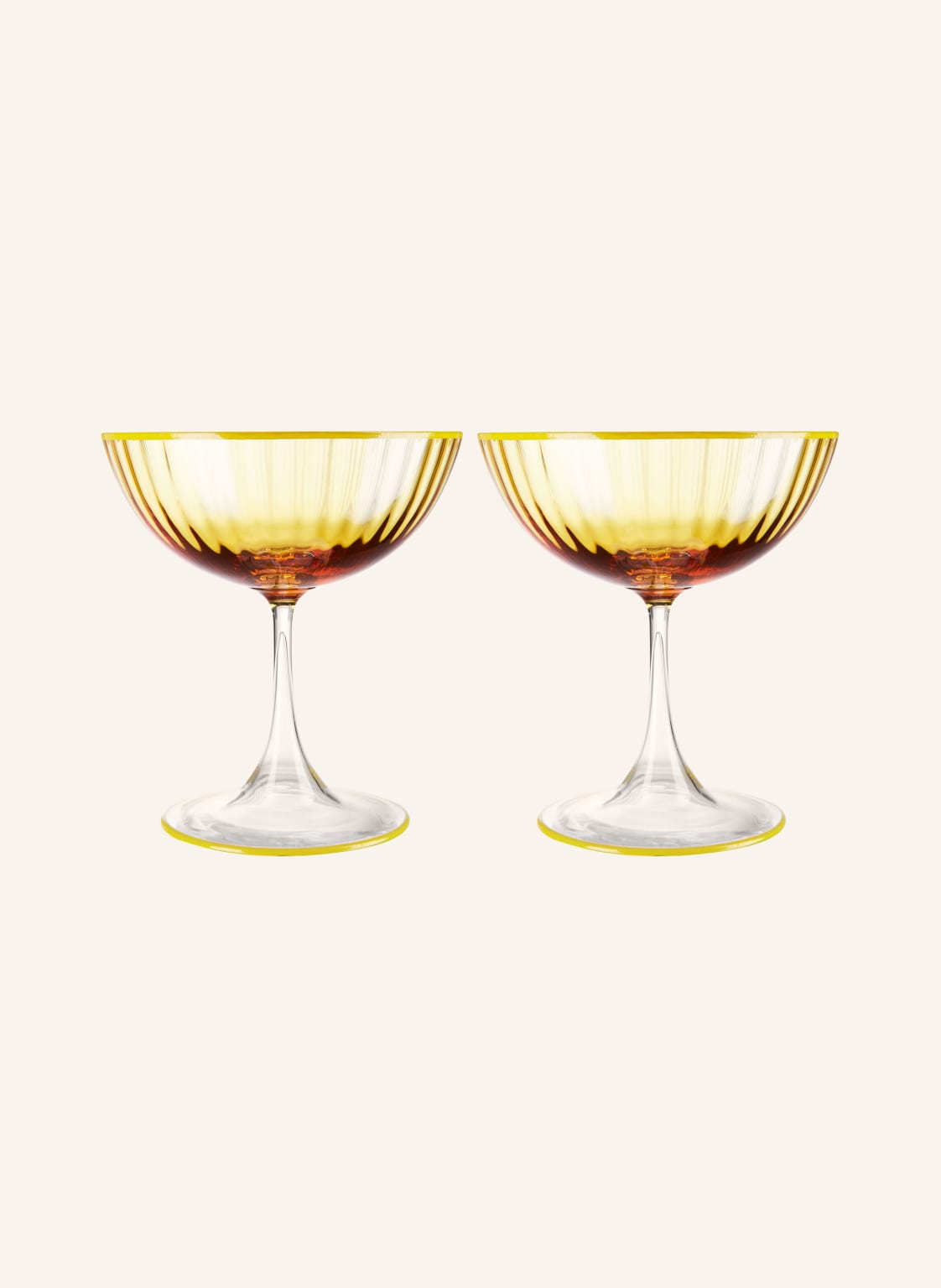 Aquazzura Casa 2er-Set Champagnergläser gelb Aquazzura Casa 2er-Set Champagnergläser gelb von AQUAZZURA CASA
