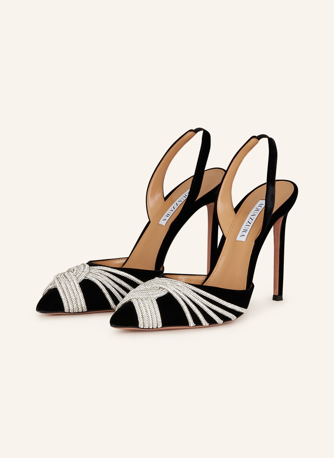 Aquazzura Slingpumps Gatsby Mit Schmucksteinen schwarz von AQUAZZURA