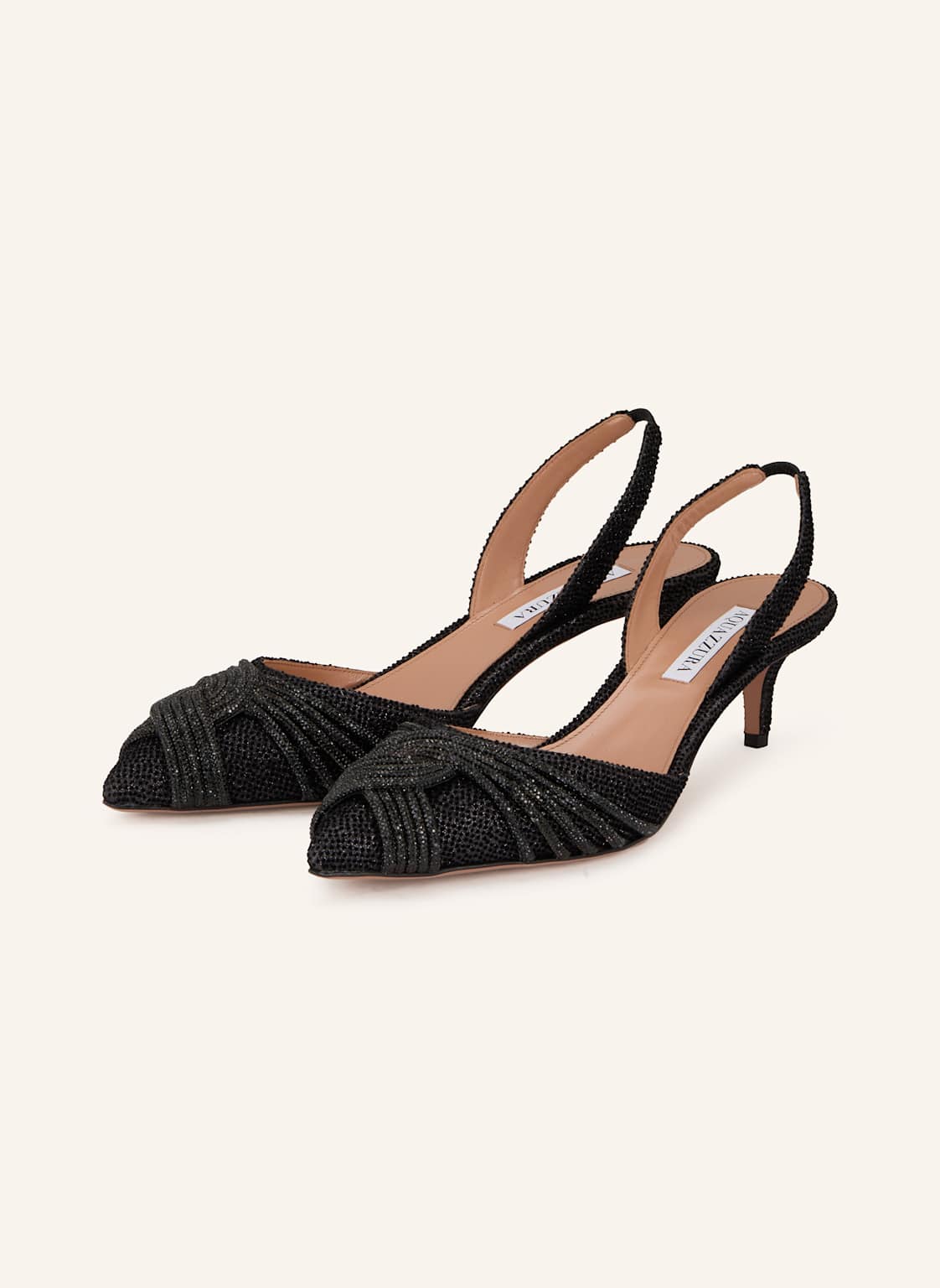 Aquazzura Slingpumps Gatsby Sling Mit Schmucksteinen schwarz von AQUAZZURA