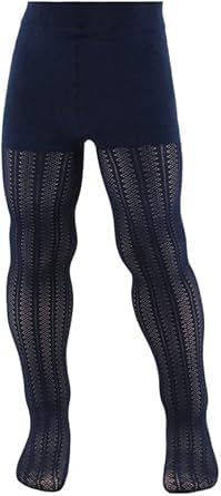 AQUILONE Cami Strumpfhosen, Mädchen Strumpfhosen, Durchbrochene Strumpfhosen mit Baumwoll-Effekt, Trendy Practical Socks - Made in Italy (4, Blau) von AQUILONE 0-14