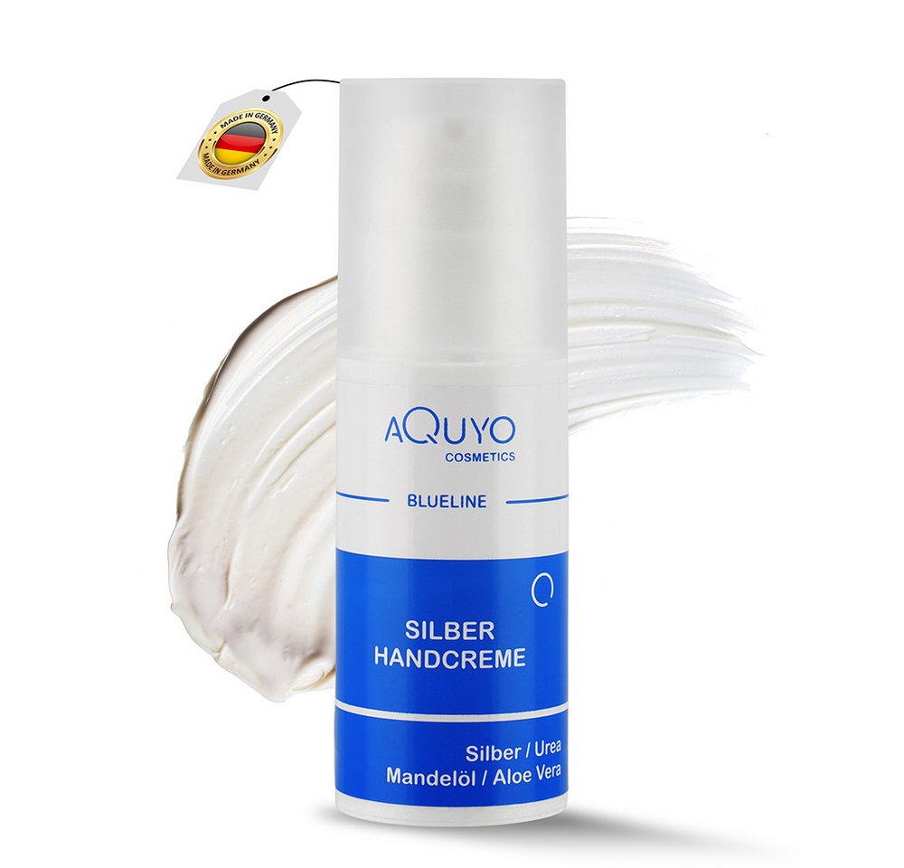 AQUYO Cosmetics Handcreme Silber Handcreme für trockene, rissige und gereizte Hände und Finger von AQUYO Cosmetics