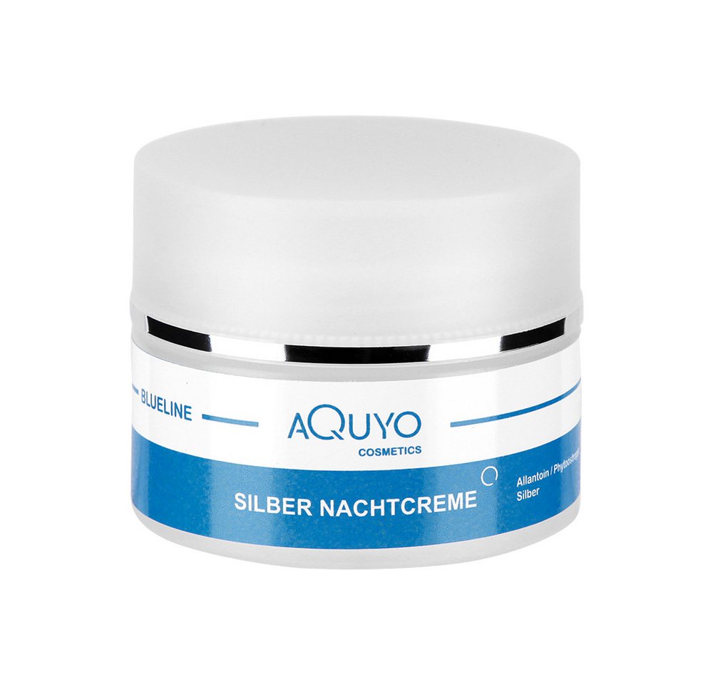 AQUYO Cosmetics Nachtcreme Blueline Silber Nachtcreme, Anti-Aging-Creme für Frauen und Männer von AQUYO Cosmetics