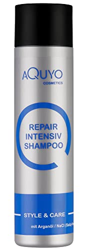 Style & Care Arganöl Shampoo für geschädigtes oder strapaziertes Haar (250ml) | Haarpflege Conditioner für trockenes Haar | Intensiv Haar & Kopfhautpflege mit Argan Öl für Männer und Frauen von AQUYO Cosmetics