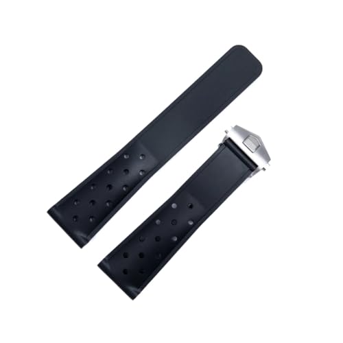 AQXYWQOL 22 mm Sport-Uhrenarmband aus Gummi und Silikon, kompatibel mit F1 CAZ201 WAZ2113 CAZ1010, Herrenarmband(Black silver) von AQXYWQOL