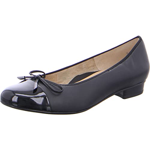 ARA Damen Bari Geschlossene Ballerinas, Schwarz, 42.5 EU Schmal von ARA