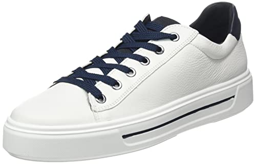 ara Damen Courtyard Sneaker, Weiss,BLAU, 36.5 EU Weit von ARA