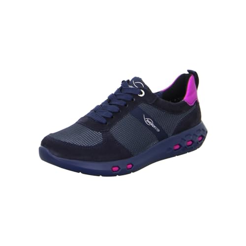 ara Damen Jumper Sneaker, BLAU,PINK, 38 EU Weit von ARA