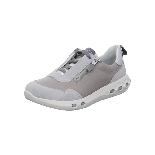 ara Damen Jumper Sneaker, Nebbia,Pebble,Silber, 42.5 EU Weit von ARA