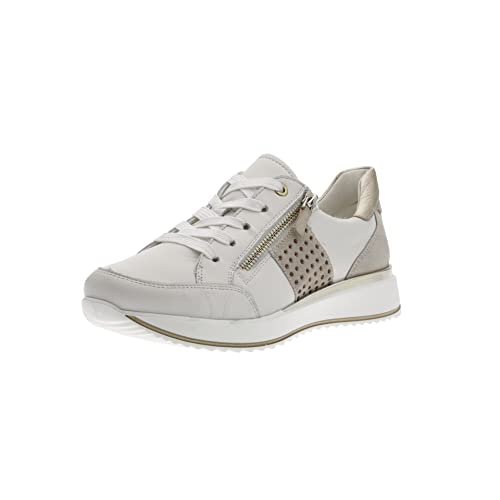 ara Damen LAS Vegas Sneaker, Cream,Shell,Platin, 38.5 EU Weit von ARA