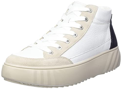 ara Damen Monaco Sneaker, Shell,Weiss,BLAU, 42 EU Weit von ARA