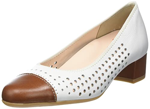 ara Damen Nizza Pumps, Cognac,Weiss, 39 EU Weit von ARA